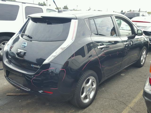 JN1AZ0CP6BT006683 - 2011 NISSAN LEAF SV BLACK photo 4