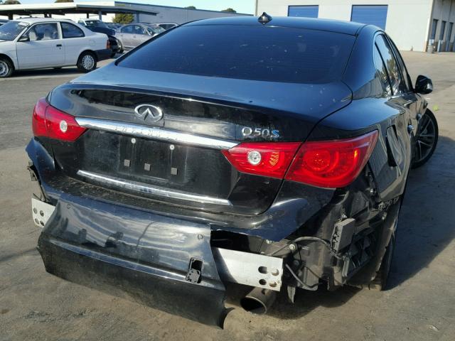 JN1AV7AP3EM691795 - 2014 INFINITI Q50 HYBRID BLACK photo 4