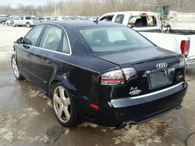 WAUEH78EX7A119943 - 2007 AUDI A4 S-LINE BLACK photo 3