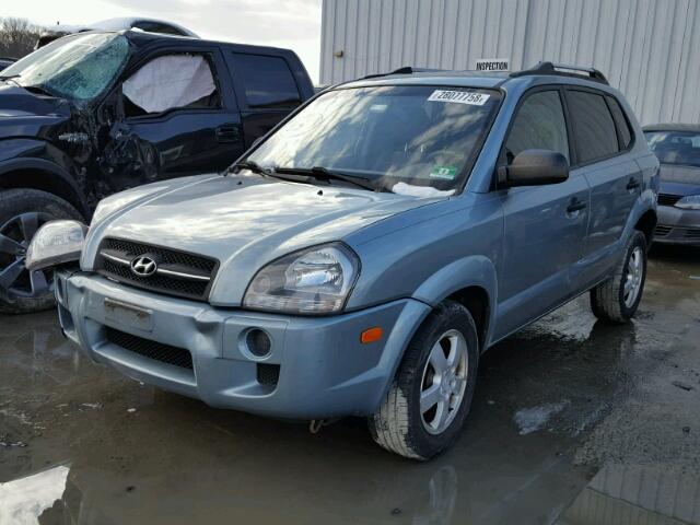 KM8JM12B68U756283 - 2008 HYUNDAI TUCSON GLS BLUE photo 2