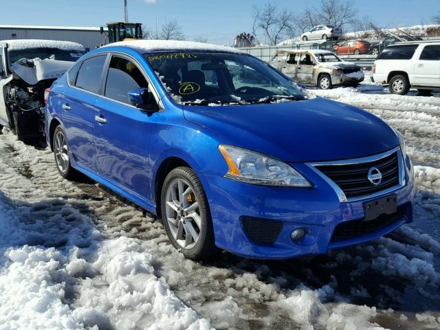 3N1AB7APXDL644152 - 2013 NISSAN SENTRA S BLUE photo 1