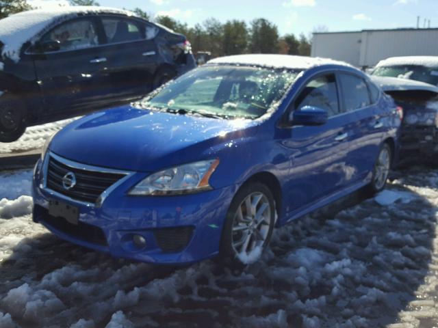 3N1AB7APXDL644152 - 2013 NISSAN SENTRA S BLUE photo 2