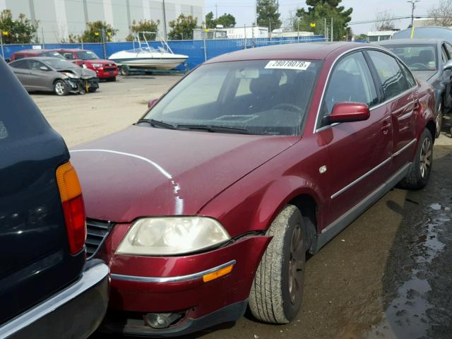 WVWPD63B53P264314 - 2003 VOLKSWAGEN PASSAT GLS MAROON photo 2