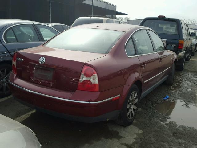 WVWPD63B53P264314 - 2003 VOLKSWAGEN PASSAT GLS MAROON photo 4