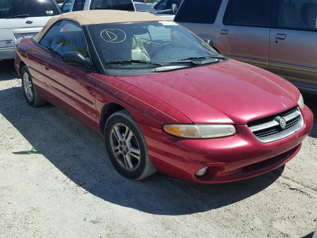 3C3EL55H7VT569452 - 1997 CHRYSLER SEBRING JX MAROON photo 1