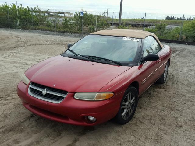 3C3EL55H7VT569452 - 1997 CHRYSLER SEBRING JX MAROON photo 2