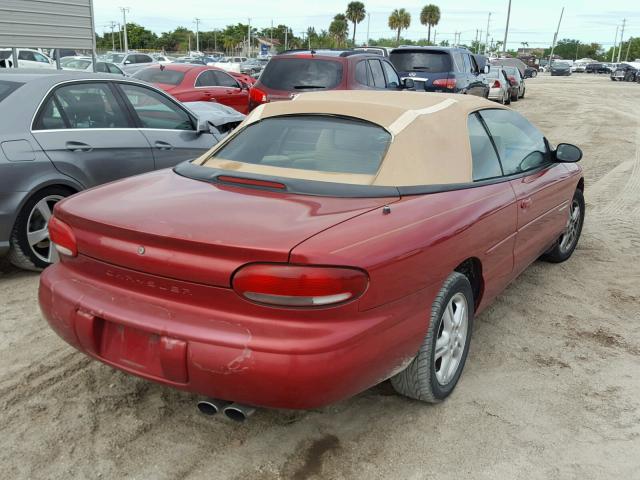 3C3EL55H7VT569452 - 1997 CHRYSLER SEBRING JX MAROON photo 4