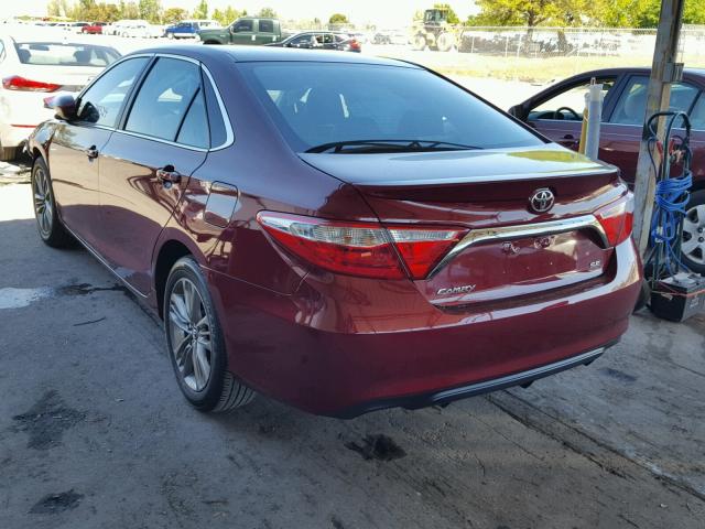 4T1BF1FK6GU528226 - 2016 TOYOTA CAMRY LE BURGUNDY photo 3