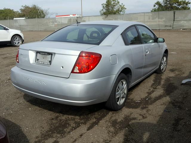 1G8AM15F77Z158816 - 2007 SATURN ION LEVEL SILVER photo 4