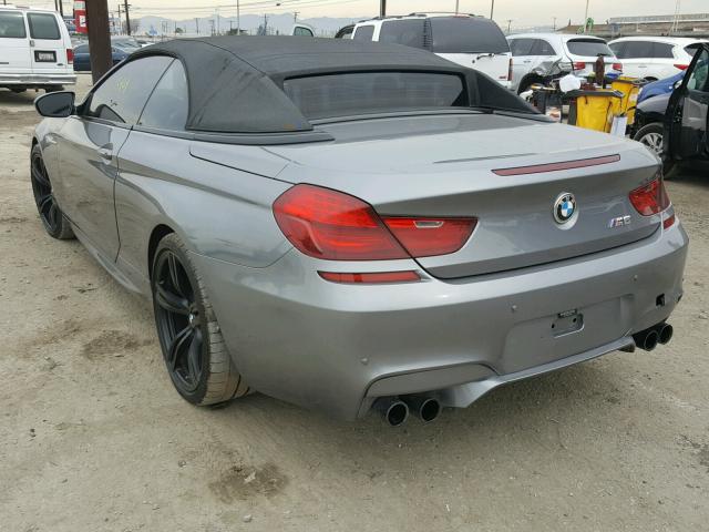 WBS6G9C56GD932121 - 2016 BMW M6 GRAY photo 3