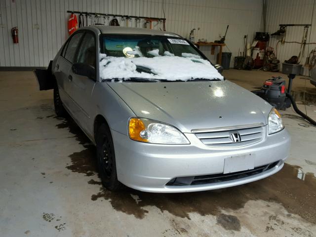 2HGES165X1H575410 - 2001 HONDA CIVIC LX SILVER photo 1