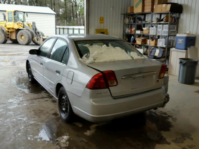 2HGES165X1H575410 - 2001 HONDA CIVIC LX SILVER photo 3