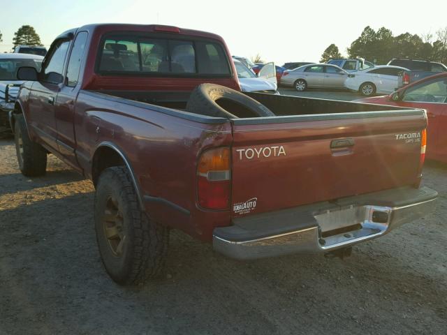 4TAWN72N5YZ656663 - 2000 TOYOTA TACOMA XTR RED photo 3