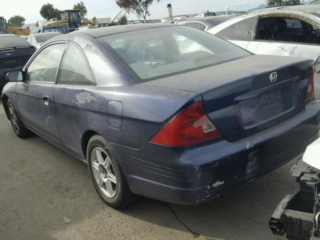 1HGEM21952L087075 - 2002 HONDA CIVIC EX BLUE photo 3