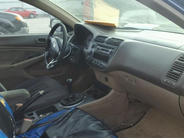 1HGEM21952L087075 - 2002 HONDA CIVIC EX Mavi foto 5