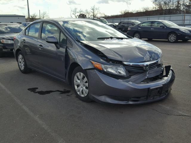 19XFB2F54CE370141 - 2012 HONDA CIVIC LX GRAY photo 1