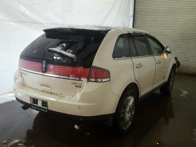 2LMDU88C88BJ07360 - 2008 LINCOLN MKX WHITE photo 4
