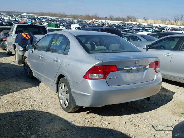 2HGFA1F54AH563471 - 2010 HONDA CIVIC LX SILVER photo 3