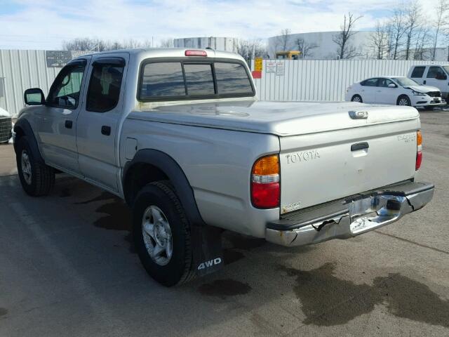 5TEHN72N53Z188539 - 2003 TOYOTA TACOMA DOU GRAY photo 3