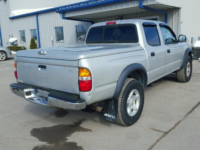 5TEHN72N53Z188539 - 2003 TOYOTA TACOMA DOU GRAY photo 4