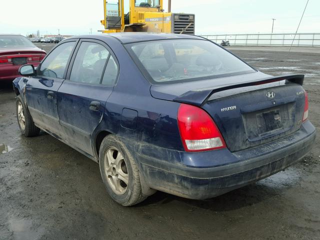 KMHDN45D53U549451 - 2003 HYUNDAI ELANTRA GL BLUE photo 3