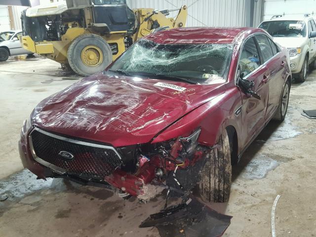 1FAHP2KTXDG149827 - 2013 FORD TAURUS SHO RED photo 2