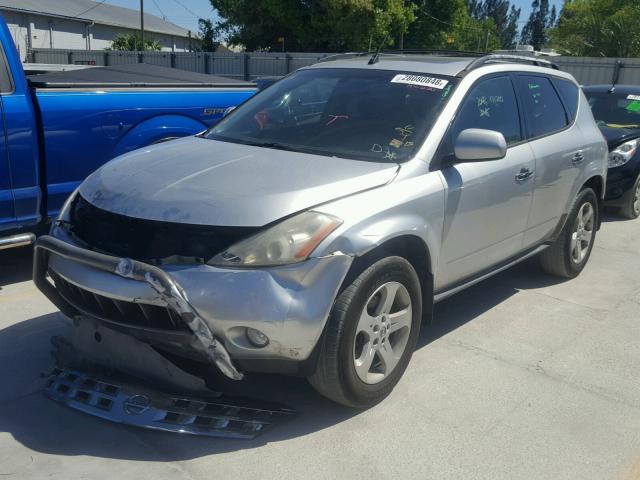 JN8AZ08T93W106882 - 2003 NISSAN MURANO SL SILVER photo 2