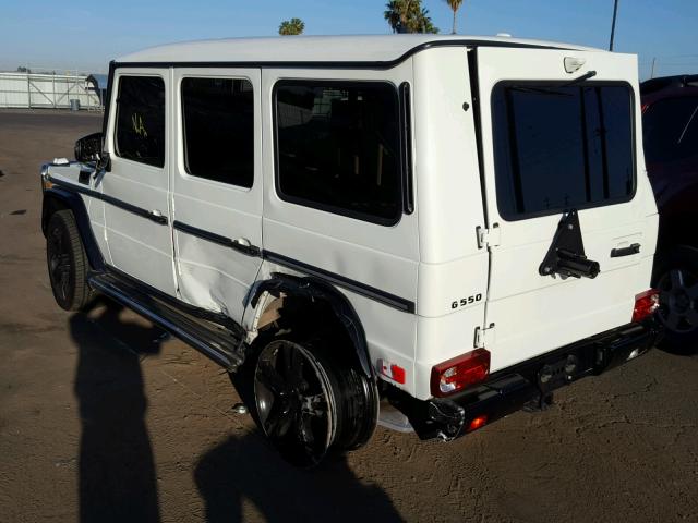 WDCYC3HFXDX213582 - 2013 MERCEDES-BENZ G 550 WHITE photo 3