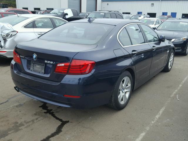 WBAXH5C52DDW14569 - 2013 BMW 528 XI BLUE photo 4