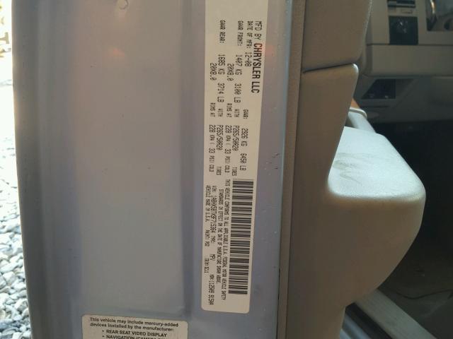 1A8HX58TX9F715364 - 2009 CHRYSLER ASPEN LIMI SILVER photo 10