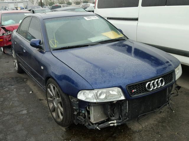 WAURD68D31A077492 - 2001 AUDI S4 2.7 QUA BLUE photo 1