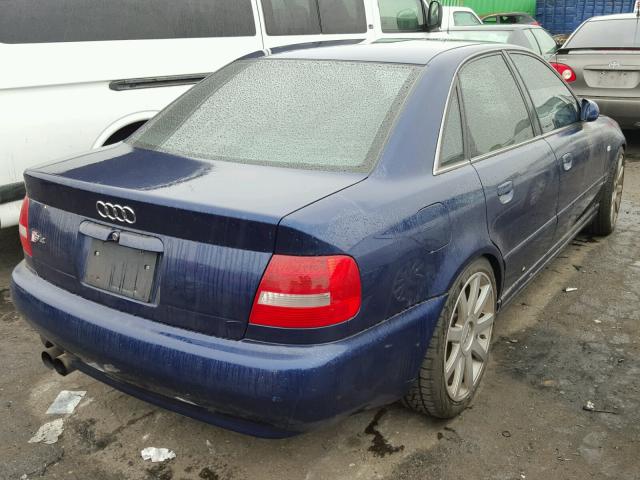 WAURD68D31A077492 - 2001 AUDI S4 2.7 QUA BLUE photo 4