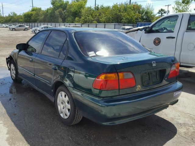 2HGEJ6617YH556823 - 2000 HONDA CIVIC BASE GREEN photo 3