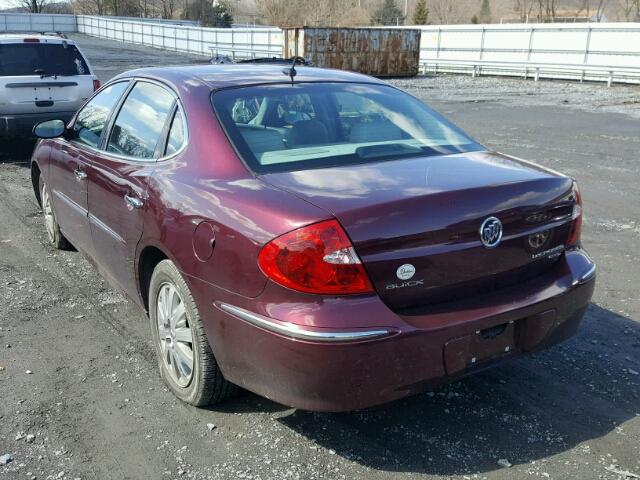 2G4WD582071241553 - 2007 BUICK LACROSSE C BURGUNDY photo 3