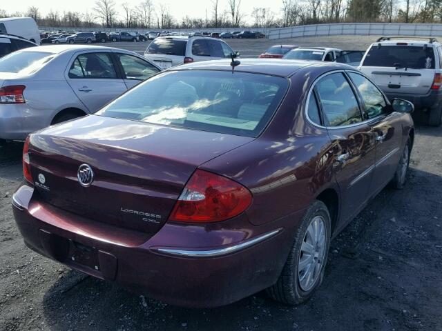 2G4WD582071241553 - 2007 BUICK LACROSSE C BURGUNDY photo 4