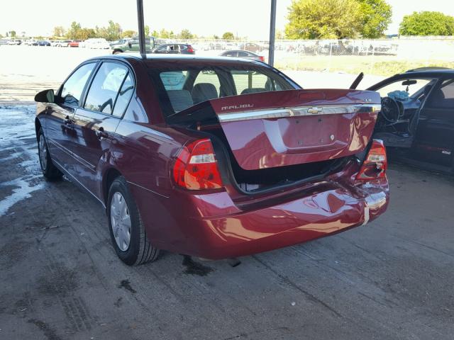 1G1ZS51F36F156730 - 2006 CHEVROLET MALIBU LS RED photo 3