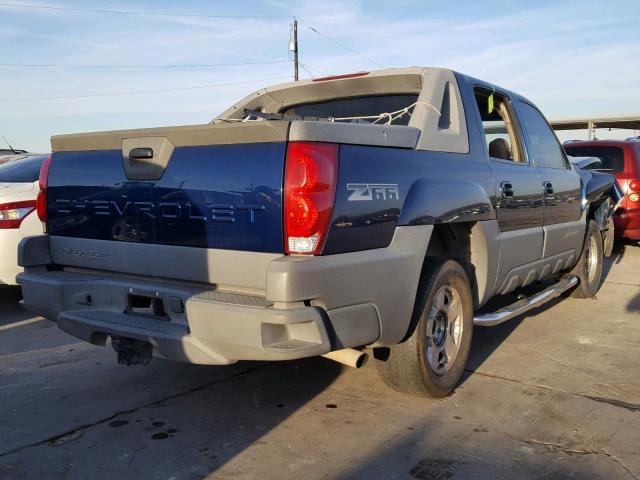 3GNEC13T12G124860 - 2002 CHEVROLET AVALANCHE BLUE photo 4