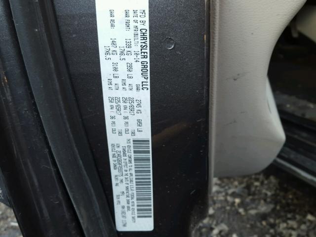 2C4RDGBG0FR593775 - 2015 DODGE GRAND CARA GRAY photo 10