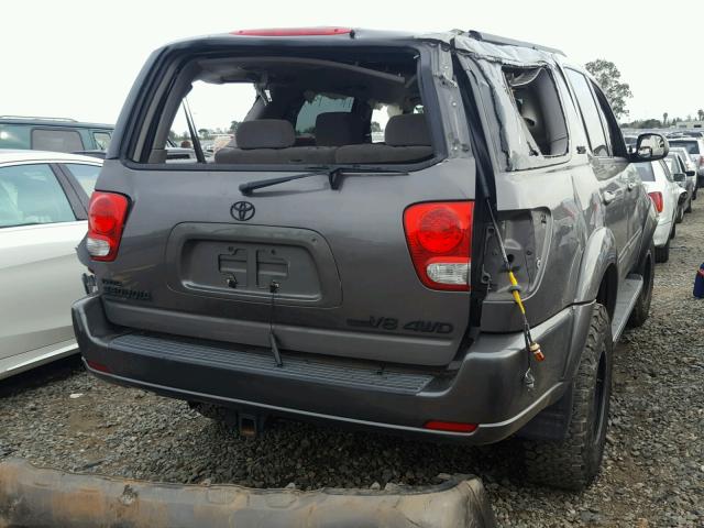 5TDBT44A16S267051 - 2006 TOYOTA SEQUOIA SR GRAY photo 4