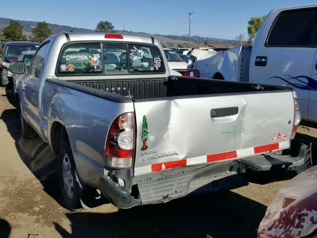 5TENX22N09Z631186 - 2009 TOYOTA TACOMA SILVER photo 3