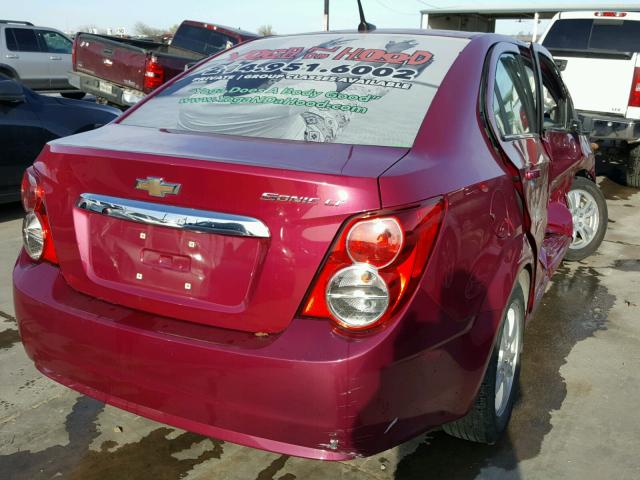 1G1JC5SH6E4120843 - 2014 CHEVROLET SONIC LT PURPLE photo 4