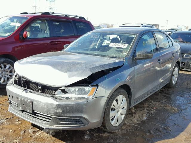 3VW2K7AJ9BM382576 - 2011 VOLKSWAGEN JETTA BASE 灰色 照片 2