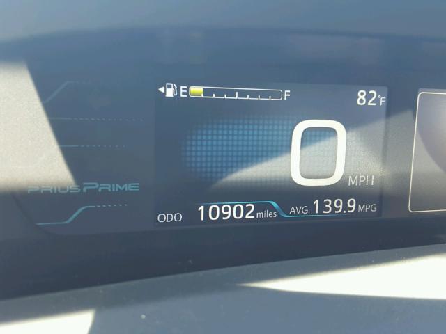 JTDKARFP0H3004266 - 2017 TOYOTA PRIUS PRIM ნაცრისფერი ფოტო 8