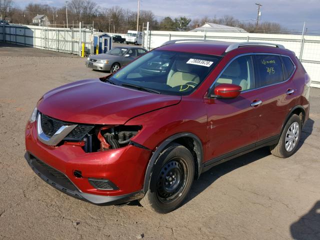 5N1AT2MM0GC804193 - 2016 NISSAN ROGUE S RED photo 2