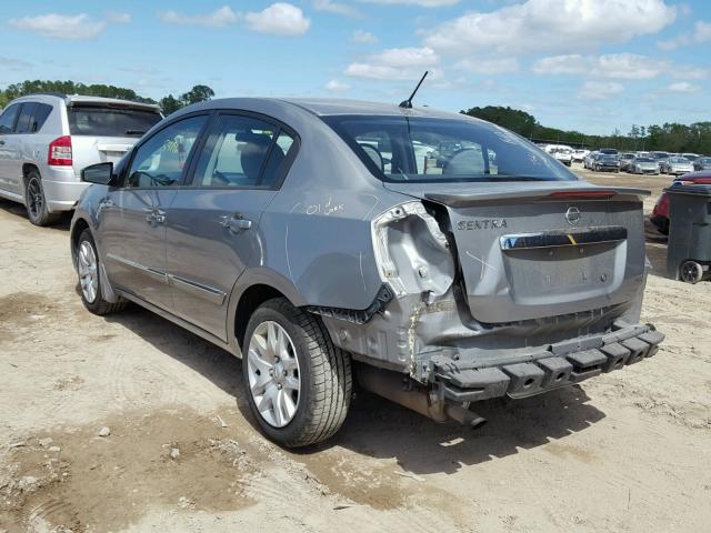 3N1AB6AP6BL730470 - 2011 NISSAN SENTRA 2.0 SILVER photo 3