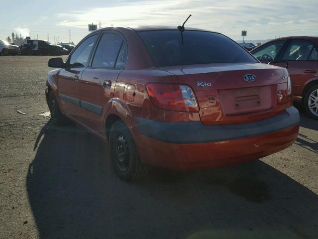 KNADE223596457805 - 2009 KIA RIO BASE RED photo 3