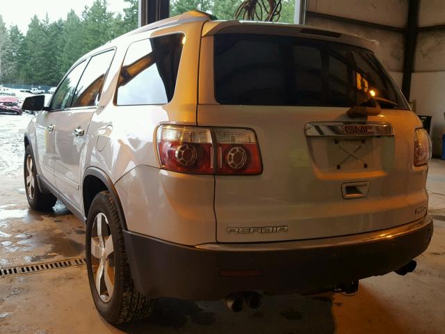 1GKLVMED9AJ260138 - 2010 GMC ACADIA SLT ვერცხლისფერი ფოტო 3