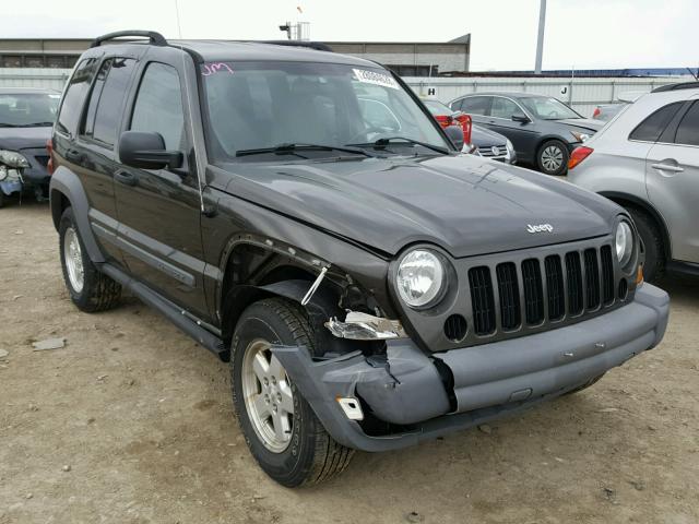 1J4GL48KX6W139586 - 2006 JEEP LIBERTY SP GREEN photo 1