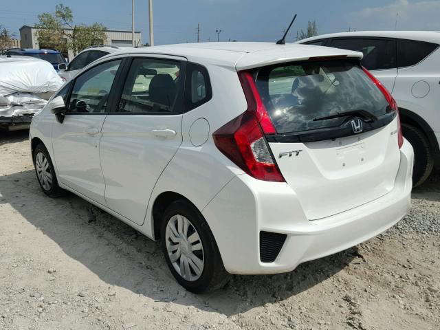 JHMGK5H51GS002651 - 2016 HONDA FIT LX WHITE photo 3