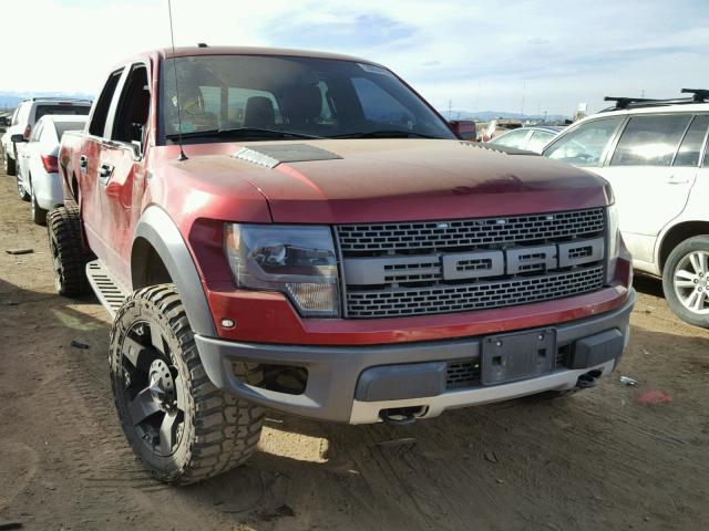 1FTFW1R67EFA84411 - 2014 FORD F150 SVT R RED photo 1